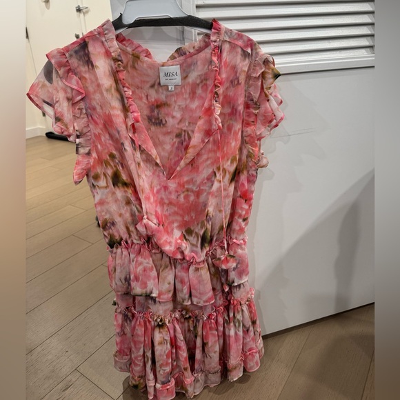 Misa Los Angeles Pink Floral Mini Dress - Picture 5 of 5